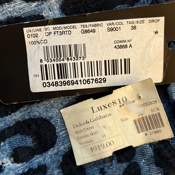 Leopard Print sz 38 Euro Dolce & Gabbana Runway Jeans - Picture 11 of 11